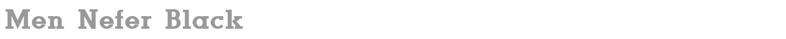 Men Nefer font preview